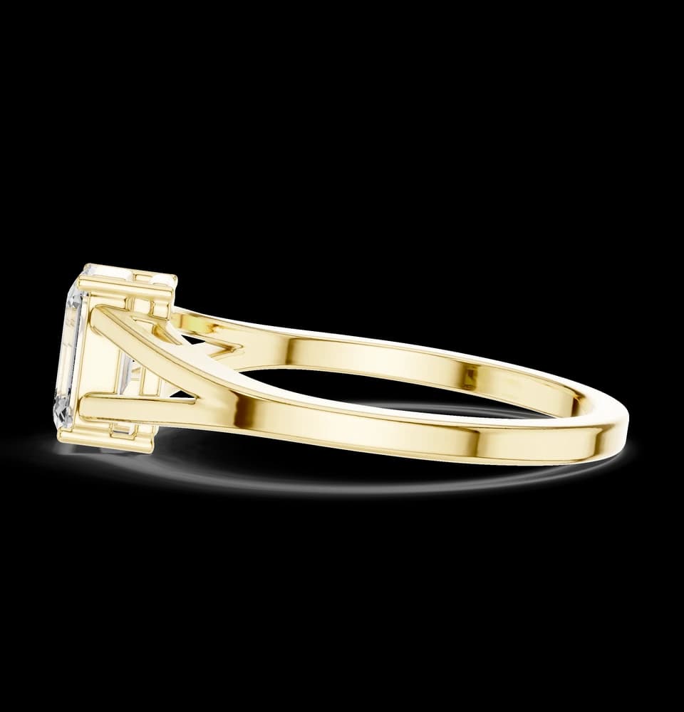 0.7ct Emerald Cut Diamond Solitaire Lab Grown Diamond Ring - Image 5 0.7ct Emerald Cut Diamond Solitaire Lab Grown Diamond Ring, view 5 of 6