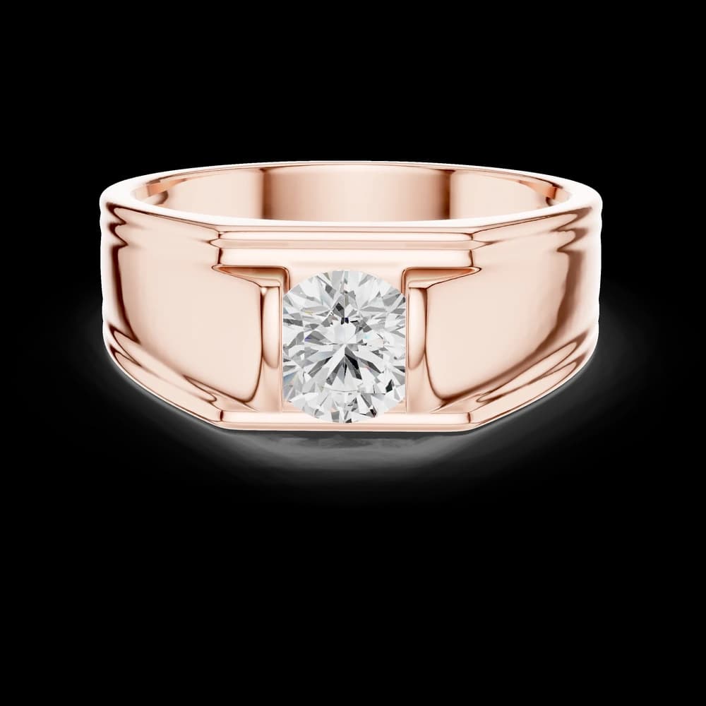 Men's Round Cut Diamond Flush Channel Band - Image 1 Men's Round Cut Diamond Flush Channel Band, view 1 of 6