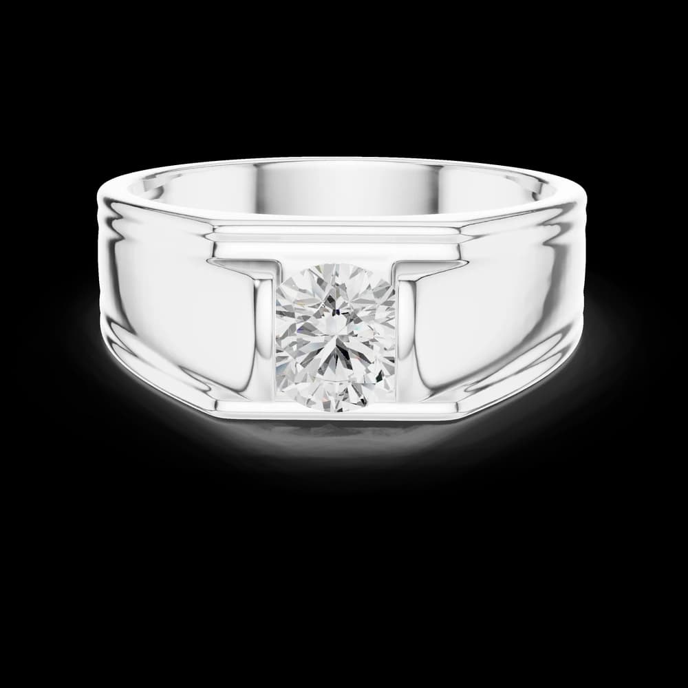 Men's Round Cut Diamond Flush Channel Band - Image 2 Men's Round Cut Diamond Flush Channel Band, view 2 of 6