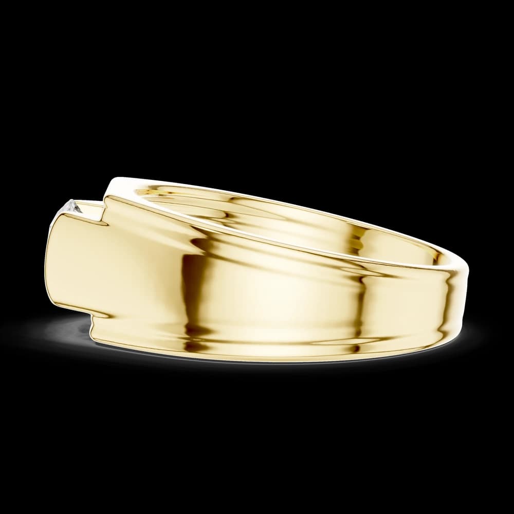 Men's Round Cut Diamond Flush Channel Band - Image 6 Men's Round Cut Diamond Flush Channel Band, view 6 of 6