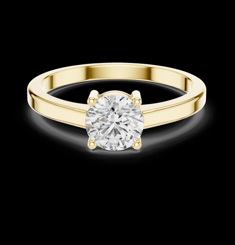 Classic Round Solitaire Engagement Ring - Image 3 Classic Round Solitaire Engagement Ring, view 3 of 6