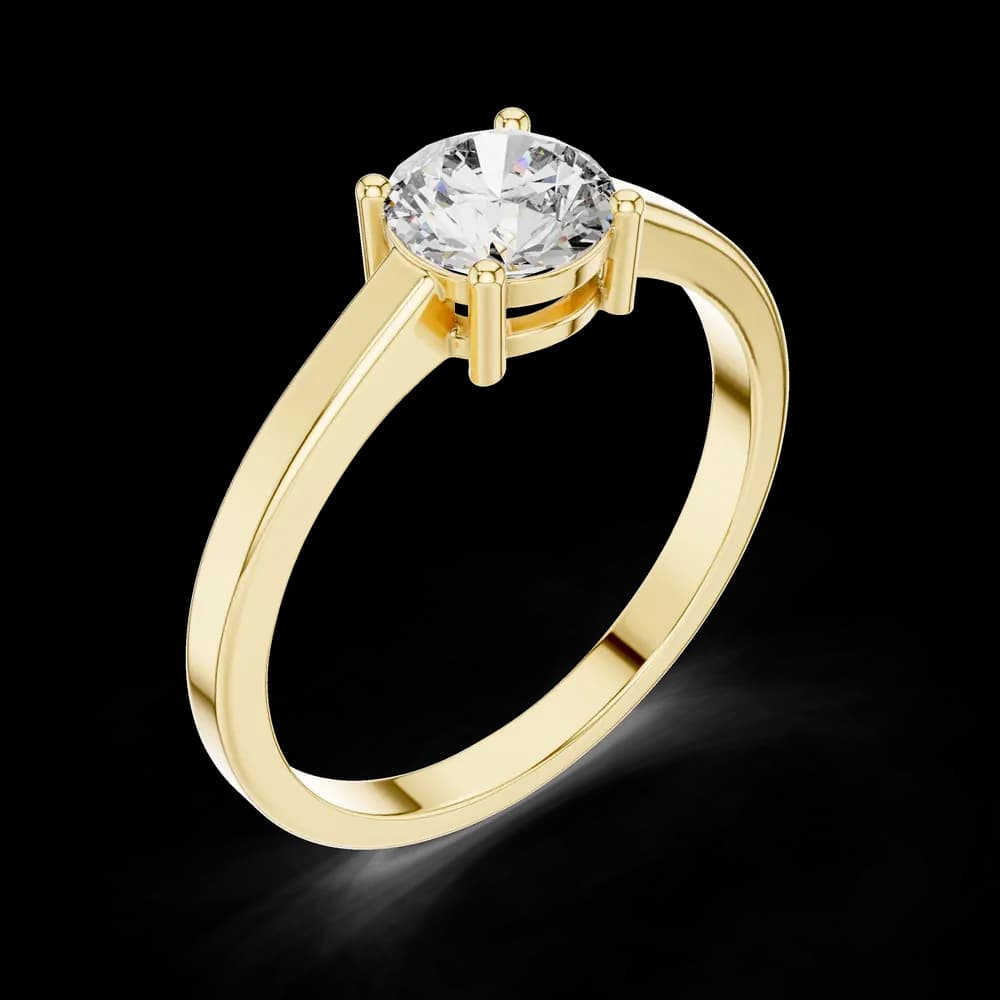 Classic Round Solitaire Engagement Ring - Image 5 Classic Round Solitaire Engagement Ring, view 5 of 6