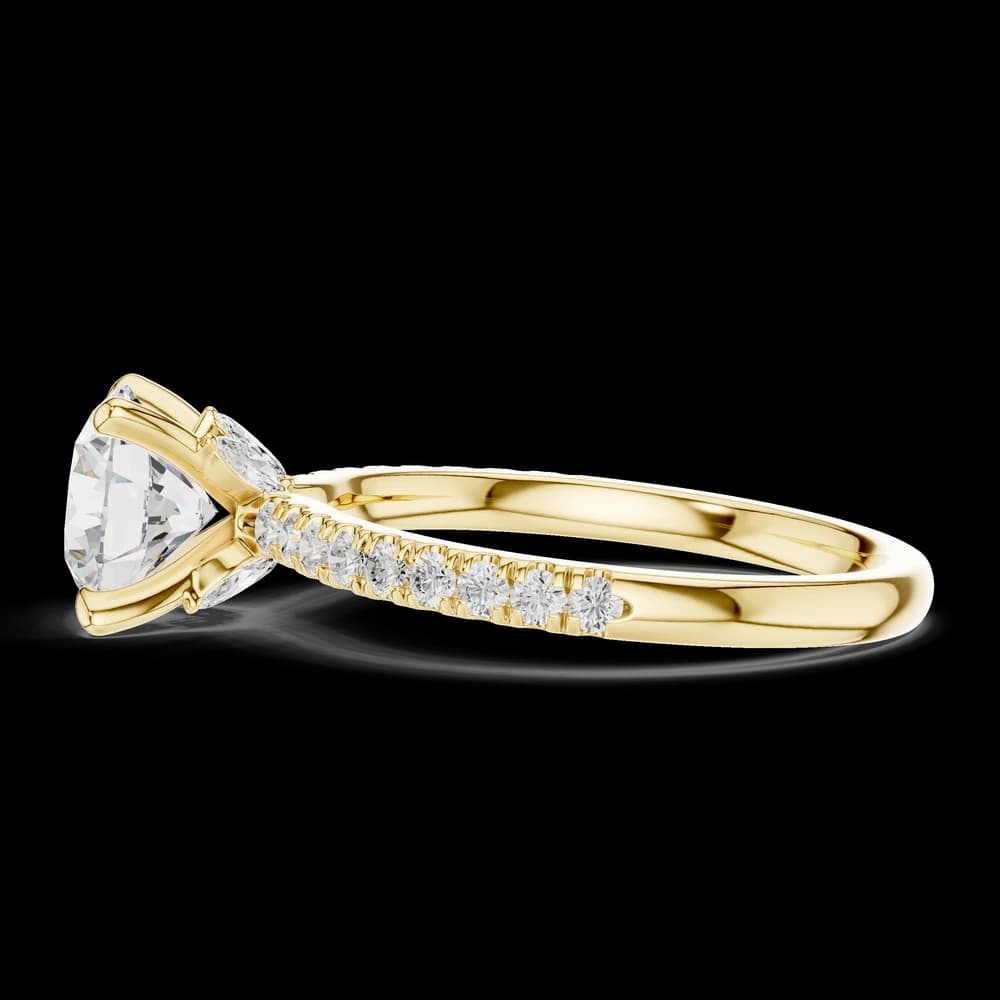 Round Cut With Pavé Lab Grown Ring - Image 6 Round Cut With Pavé Lab Grown Ring, view 6 of 6