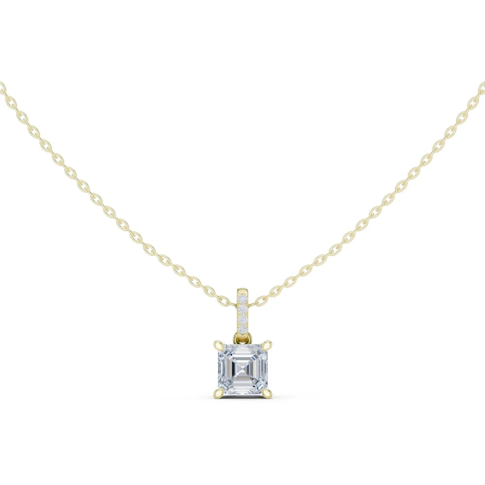 1.5 ct Asscher Diamond Lab Grown Diamond Pendant - Image 1 1.5 ct Asscher Diamond Lab Grown Diamond Pendant, view 1 of 4