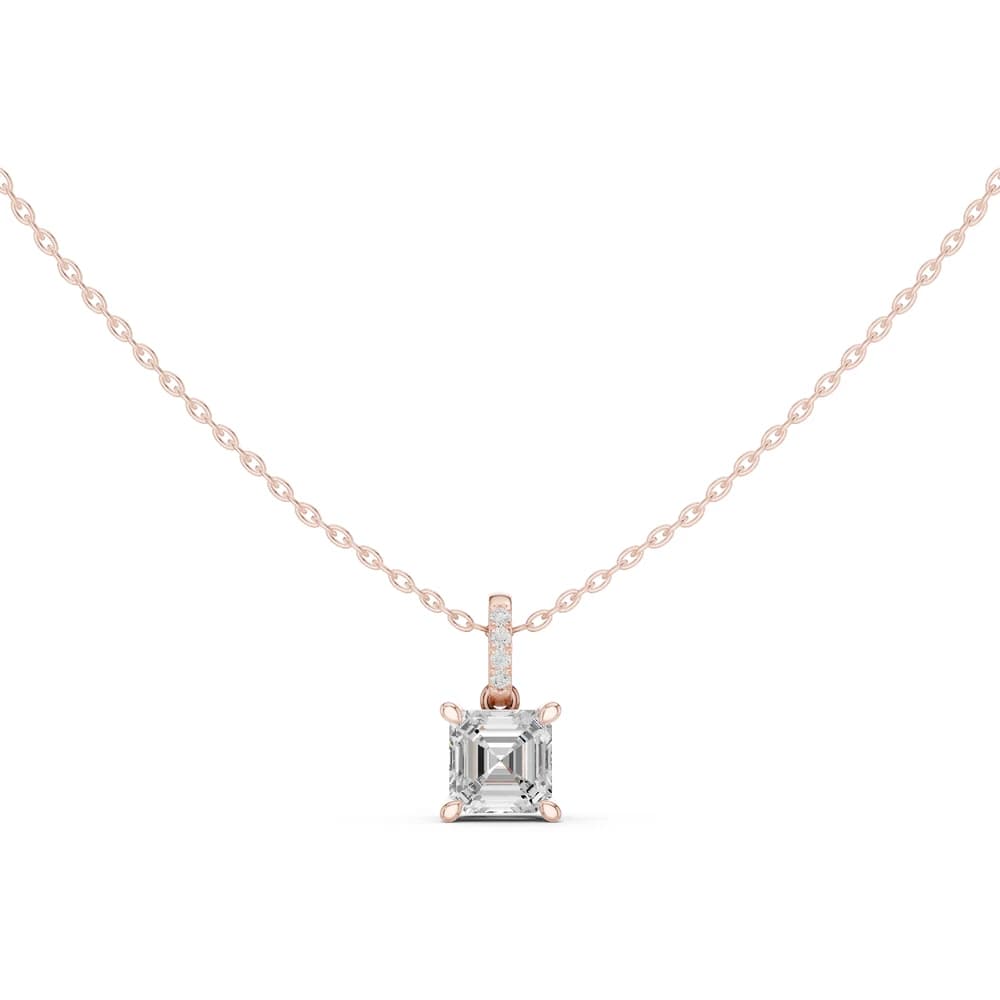 1.5 ct Asscher Diamond Lab Grown Diamond Pendant - Image 2 1.5 ct Asscher Diamond Lab Grown Diamond Pendant, view 2 of 4