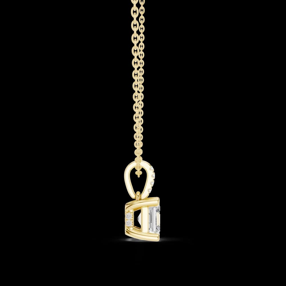 1.5 ct Asscher Diamond Lab Grown Diamond Pendant - Image 4 1.5 ct Asscher Diamond Lab Grown Diamond Pendant, view 4 of 4