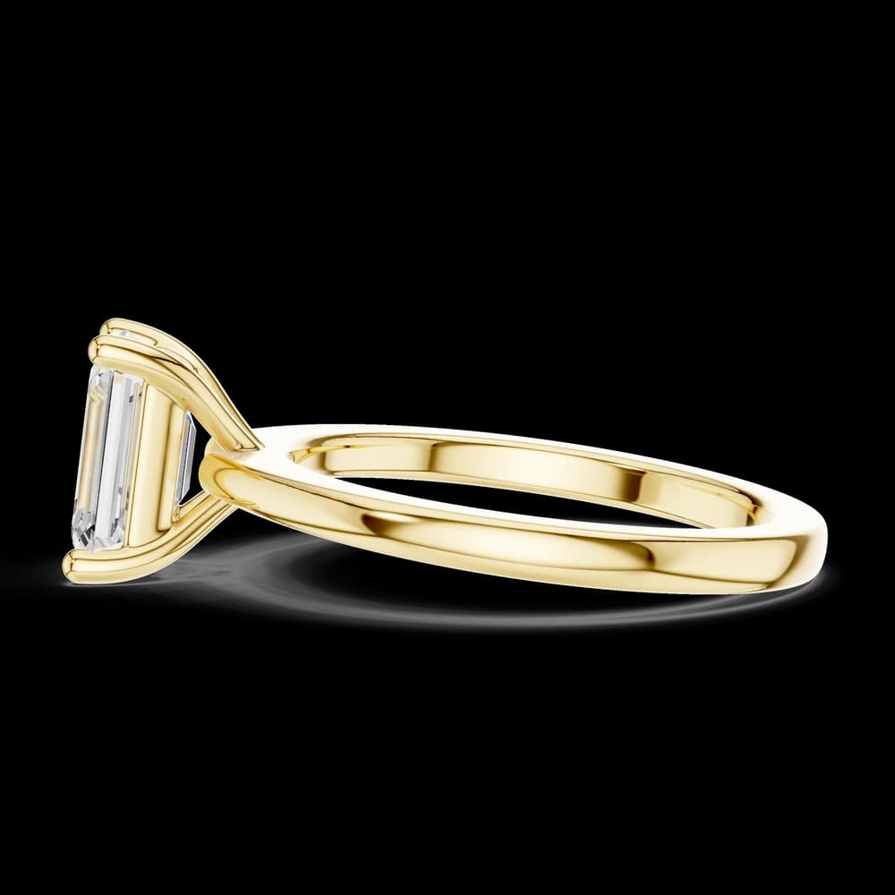 1.5 ct Emerald Cut Solitaire Diamond Lab Grown Diamond Ring - Image 4 1.5 ct Emerald Cut Solitaire Diamond Lab Grown Diamond Ring, view 4 of 4