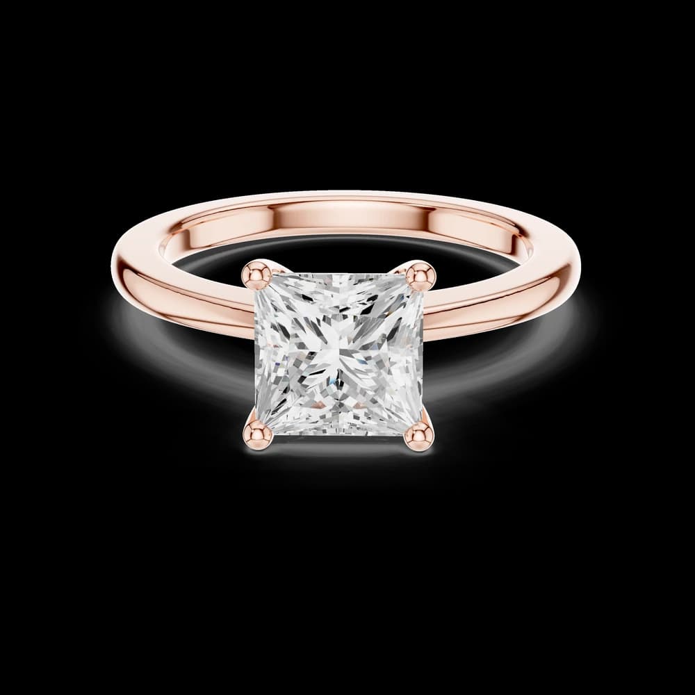 1.5 ct Princess Cut Lab Grown Diamond Solitaire Ring - Image 1 1.5 ct Princess Cut Lab Grown Diamond Solitaire Ring, view 1 of 4
