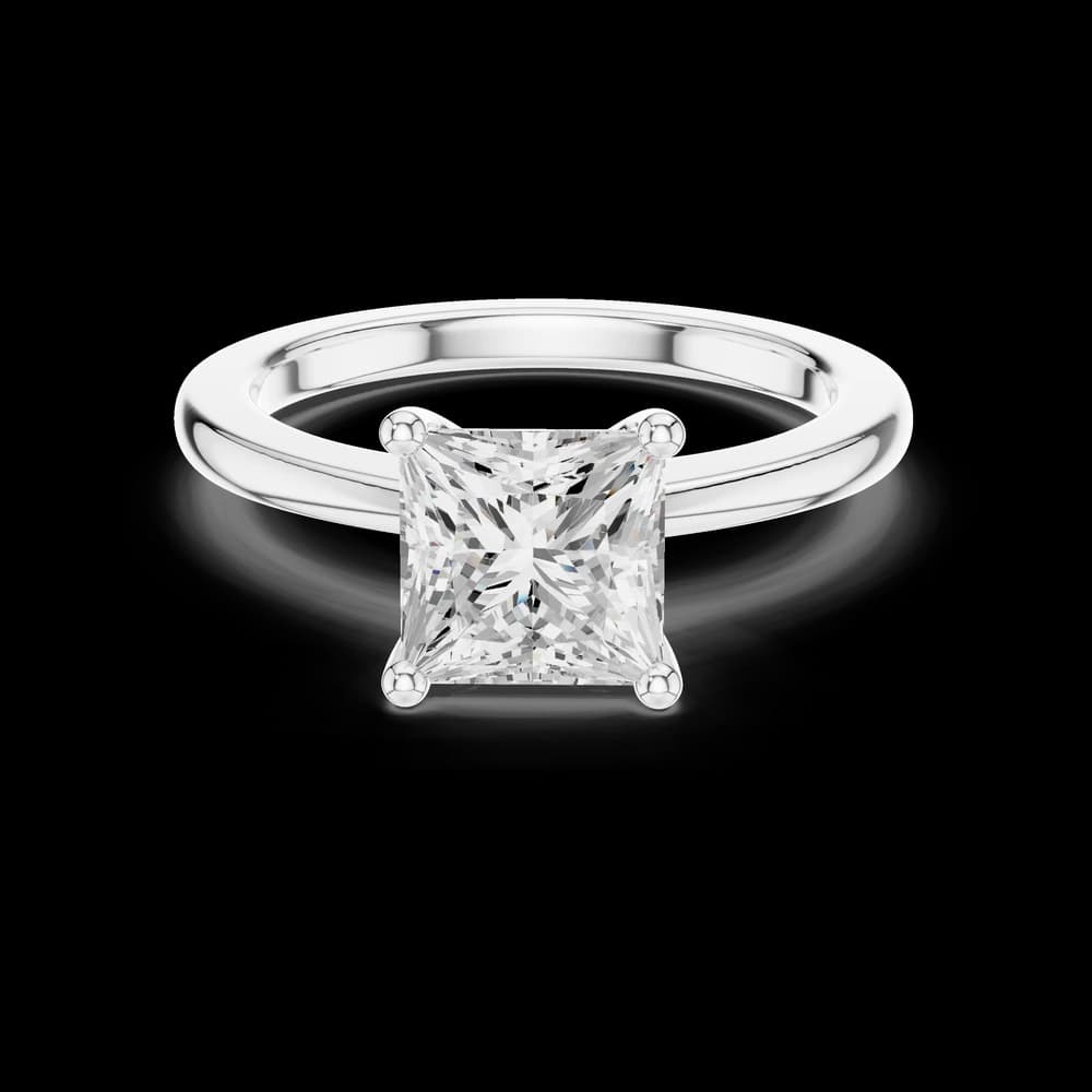 1.5 ct Princess Cut Lab Grown Diamond Solitaire Ring - Image 2 1.5 ct Princess Cut Lab Grown Diamond Solitaire Ring, view 2 of 4