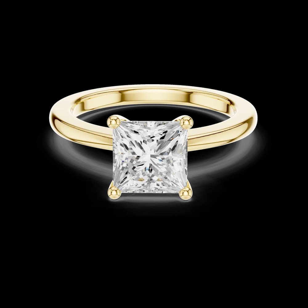 1.5 ct Princess Cut Lab Grown Diamond Solitaire Ring - Image 3 1.5 ct Princess Cut Lab Grown Diamond Solitaire Ring, view 3 of 4