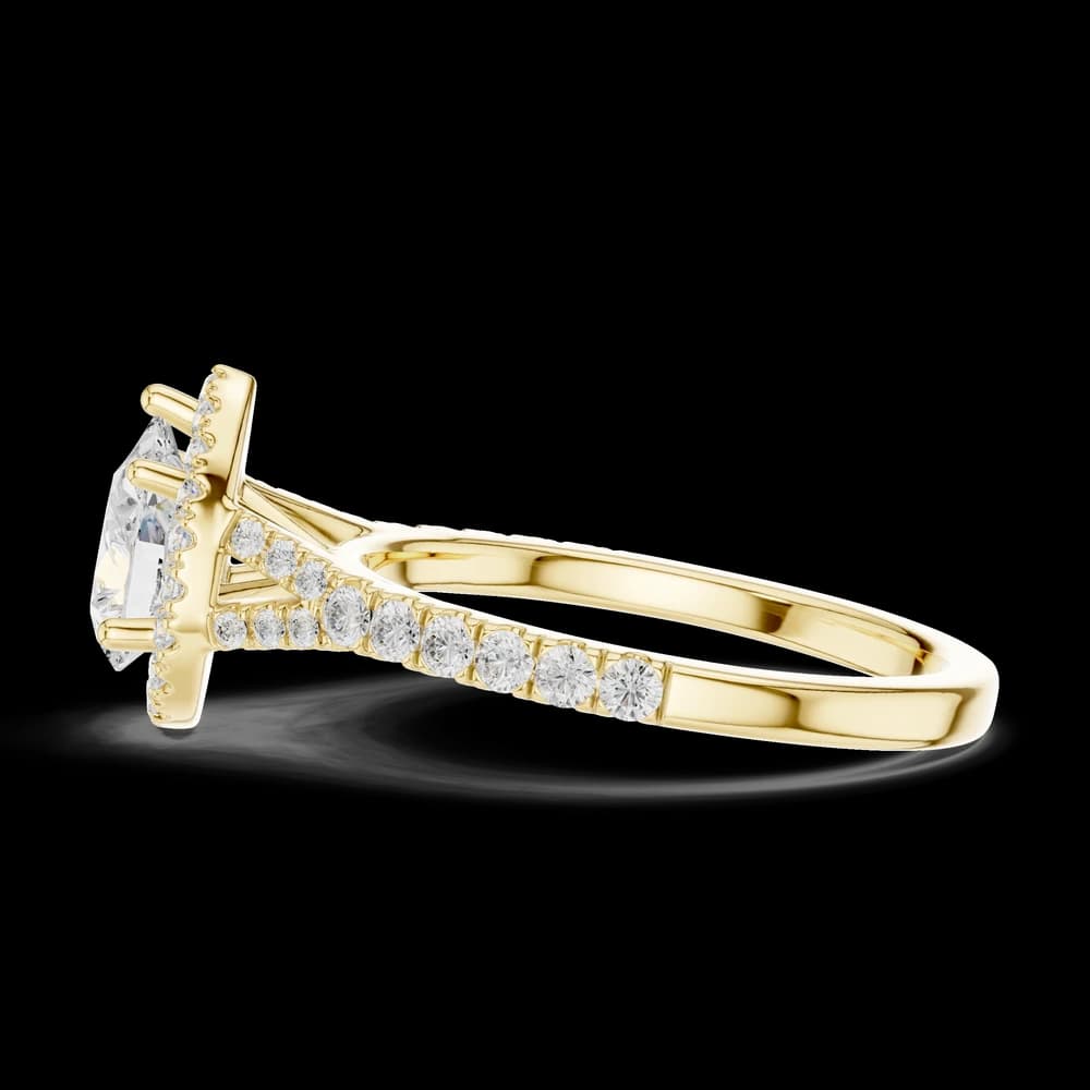 1 ct Pear Diamond Halo Lab Grown Diamond Ring - Image 5 1 ct Pear Diamond Halo Lab Grown Diamond Ring, view 5 of 7