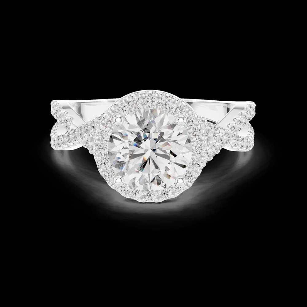 Absolute Clarity Lab Grown Diamond Halo Ring - Image 2 Absolute Clarity Lab Grown Diamond Halo Ring, view 2 of 6