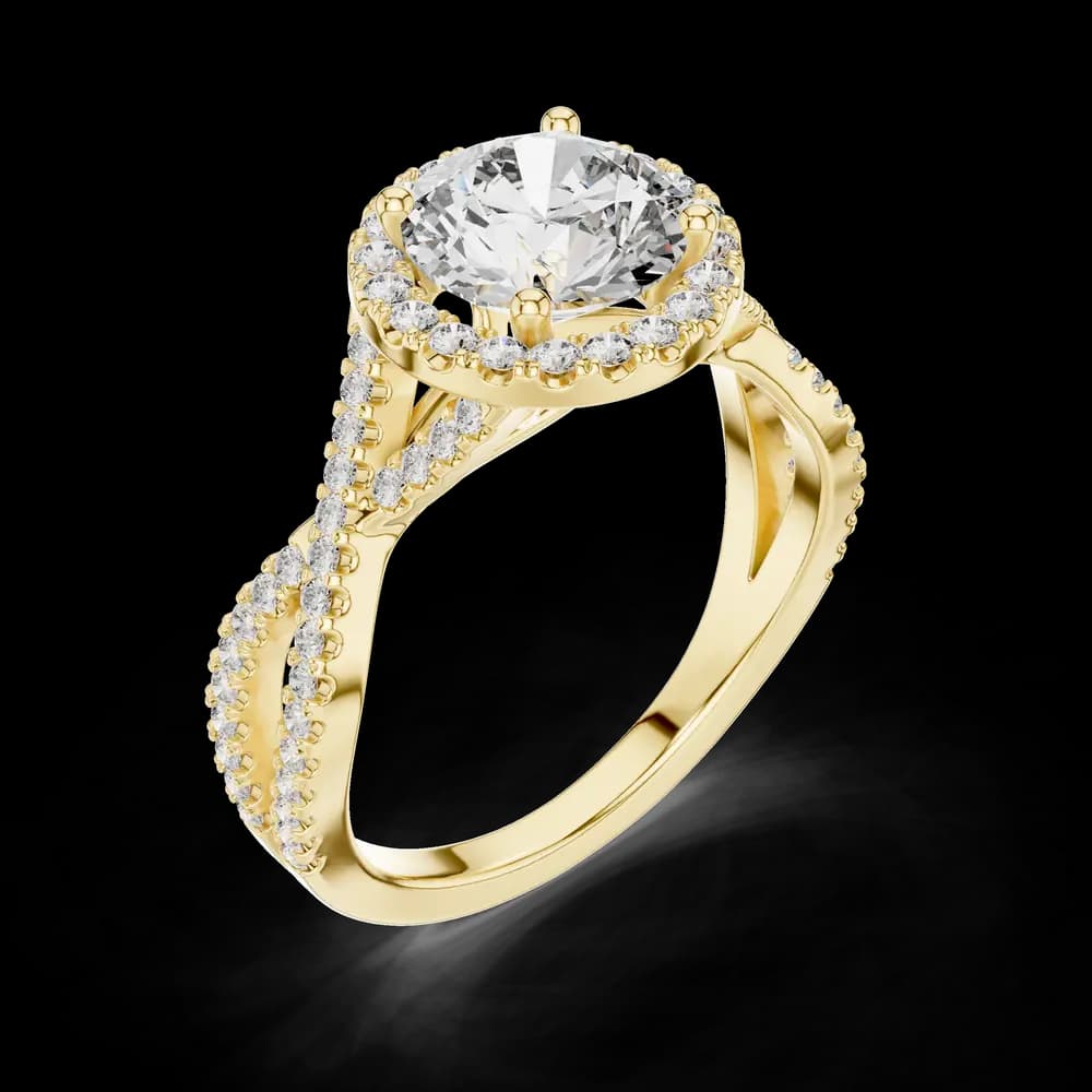 Absolute Clarity Lab Grown Diamond Halo Ring - Image 5 Absolute Clarity Lab Grown Diamond Halo Ring, view 5 of 6