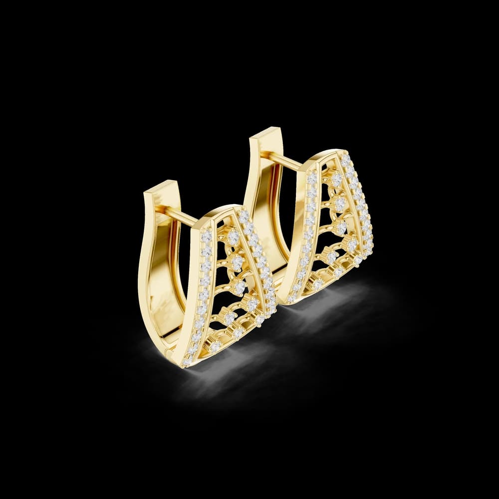 Aero Wing Lab Grown Diamond Earrings Studs - Image 4 Aero Wing Lab Grown Diamond Earrings Studs, view 4 of 6