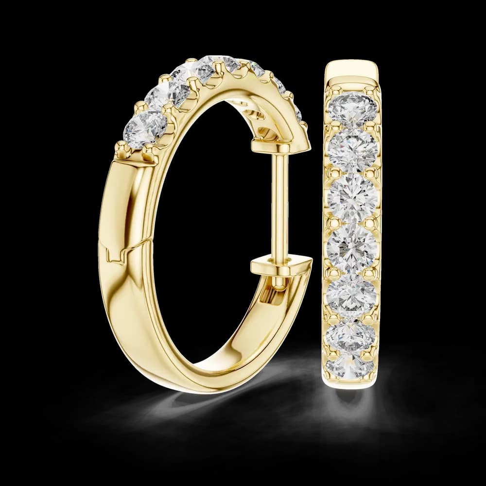 Affectionate Heart Lab Grown Diamond Earrings - Image 2 Affectionate Heart Lab Grown Diamond Earrings, view 2 of 4
