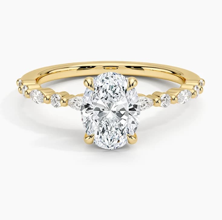 Oval Alternate Marquise Lab Grown Diamond Ring - Image 1 Oval Alternate Marquise Lab Grown Diamond Ring, view 1 of 6