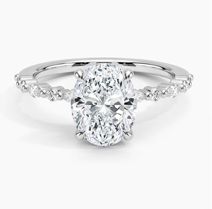 Oval Alternate Marquise Lab Grown Diamond Ring - Image 5 Oval Alternate Marquise Lab Grown Diamond Ring, view 5 of 6