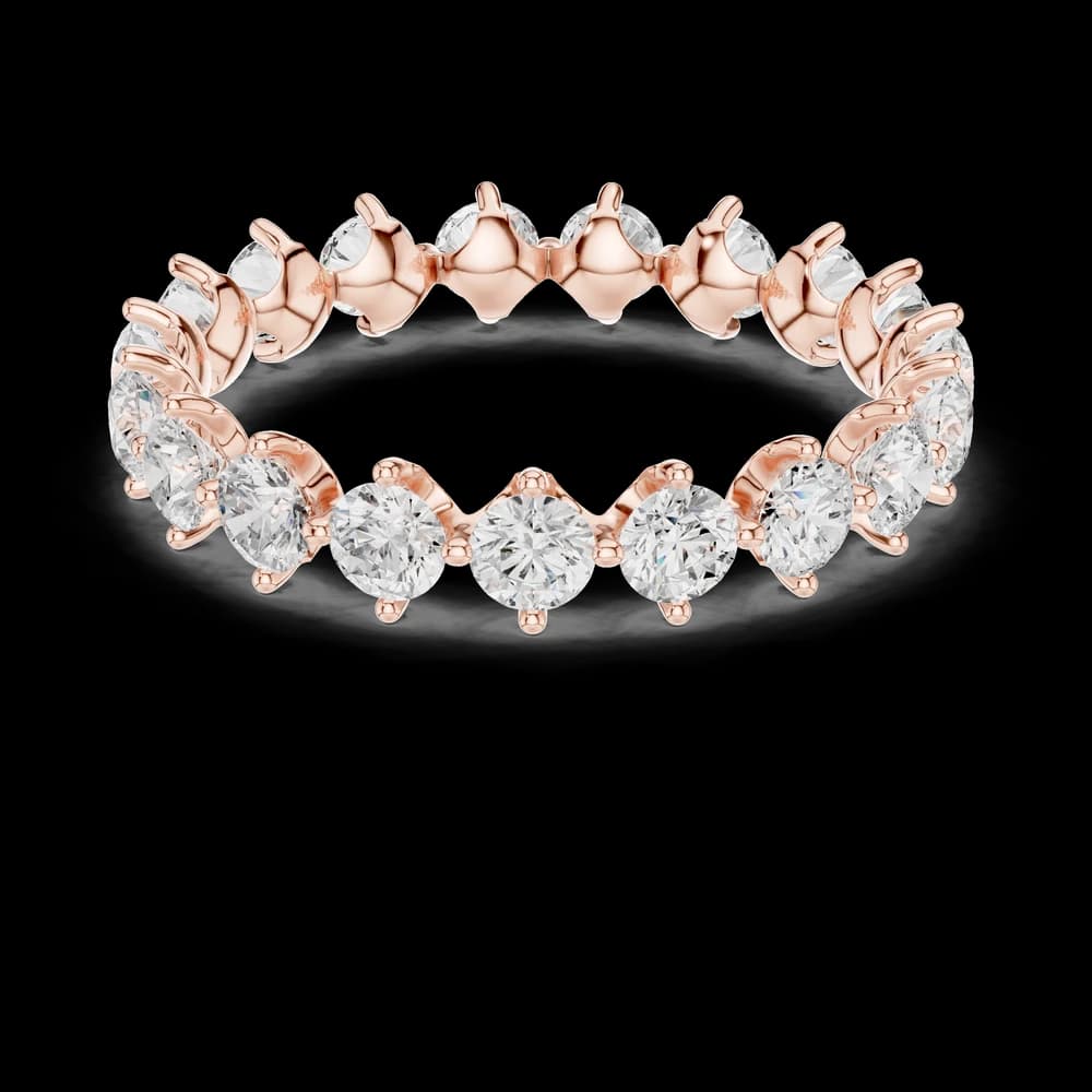 Round Prong Set Lab Grown Diamond Eternity Band - Image 1 Round Prong Set Lab Grown Diamond Eternity Band, view 1 of 6