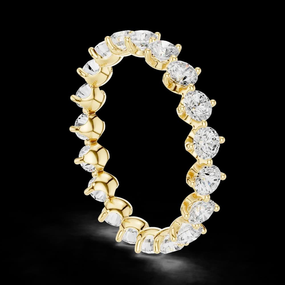 Round Prong Set Lab Grown Diamond Eternity Band - Image 4 Round Prong Set Lab Grown Diamond Eternity Band, view 4 of 6