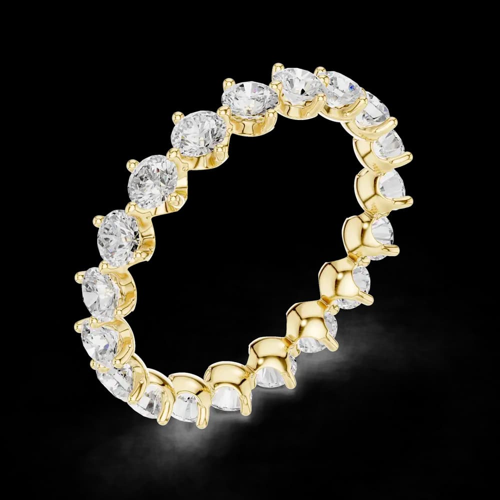 Round Prong Set Lab Grown Diamond Eternity Band - Image 5 Round Prong Set Lab Grown Diamond Eternity Band, view 5 of 6