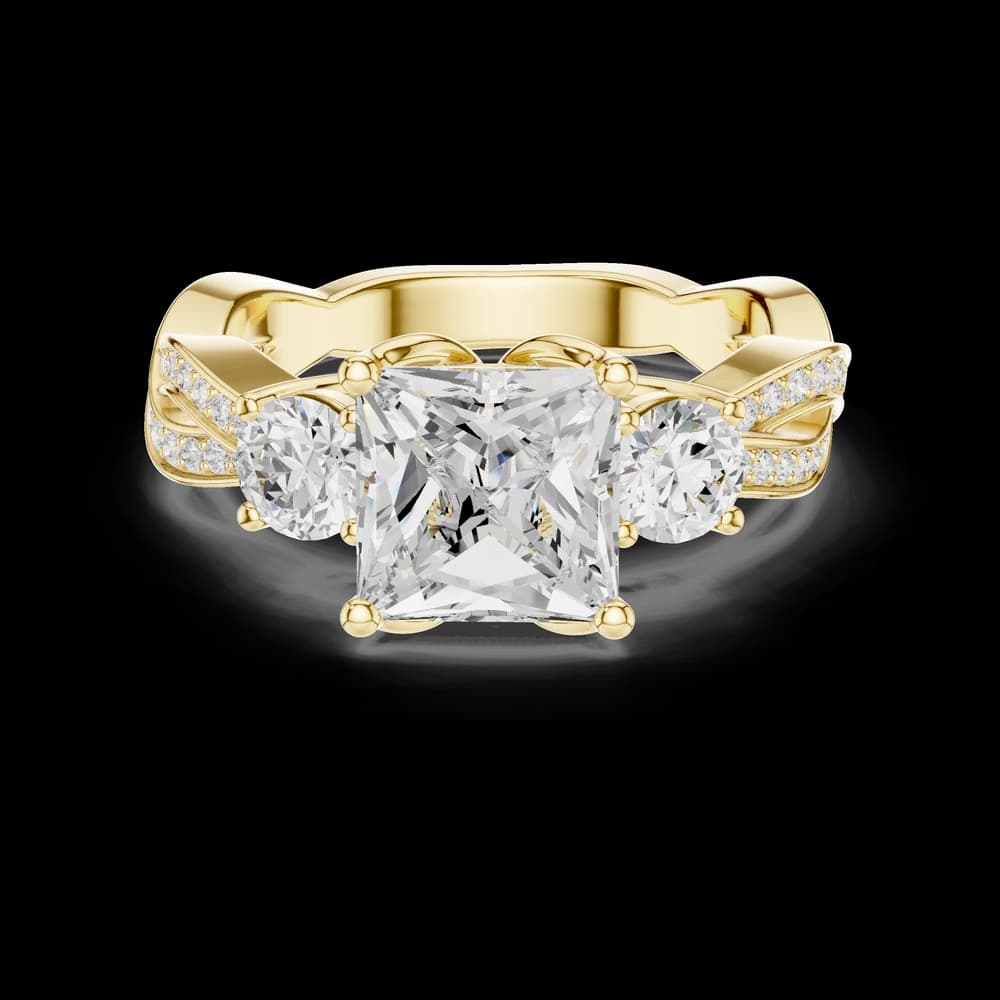 Arctic Ice Lab Grown Diamond Matte Ring - Image 7 Arctic Ice Lab Grown Diamond Matte Ring , view 7 of 10