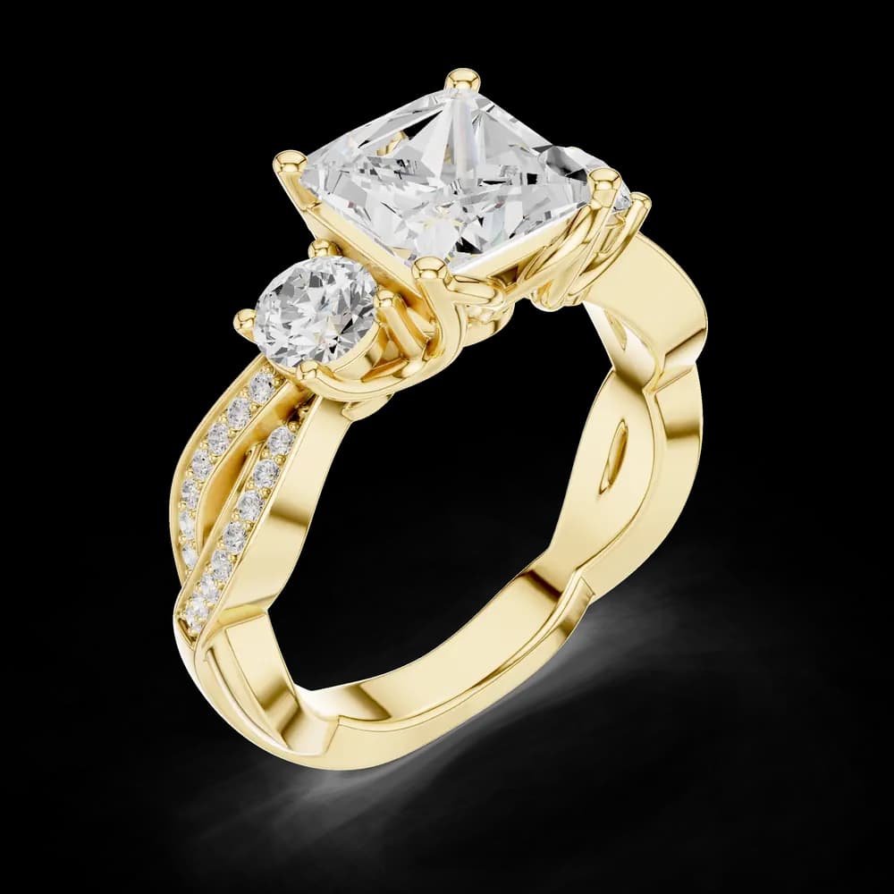 Arctic Ice Lab Grown Diamond Matte Ring - Image 9 Arctic Ice Lab Grown Diamond Matte Ring , view 9 of 10