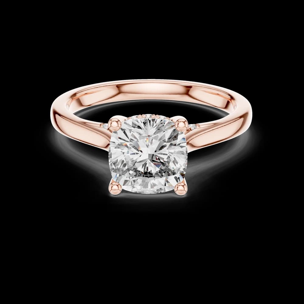 Arctic Mirror Lab Grown Diamond Cushion Ring - Image 1 Arctic Mirror Lab Grown Diamond Cushion Ring, view 1 of 6