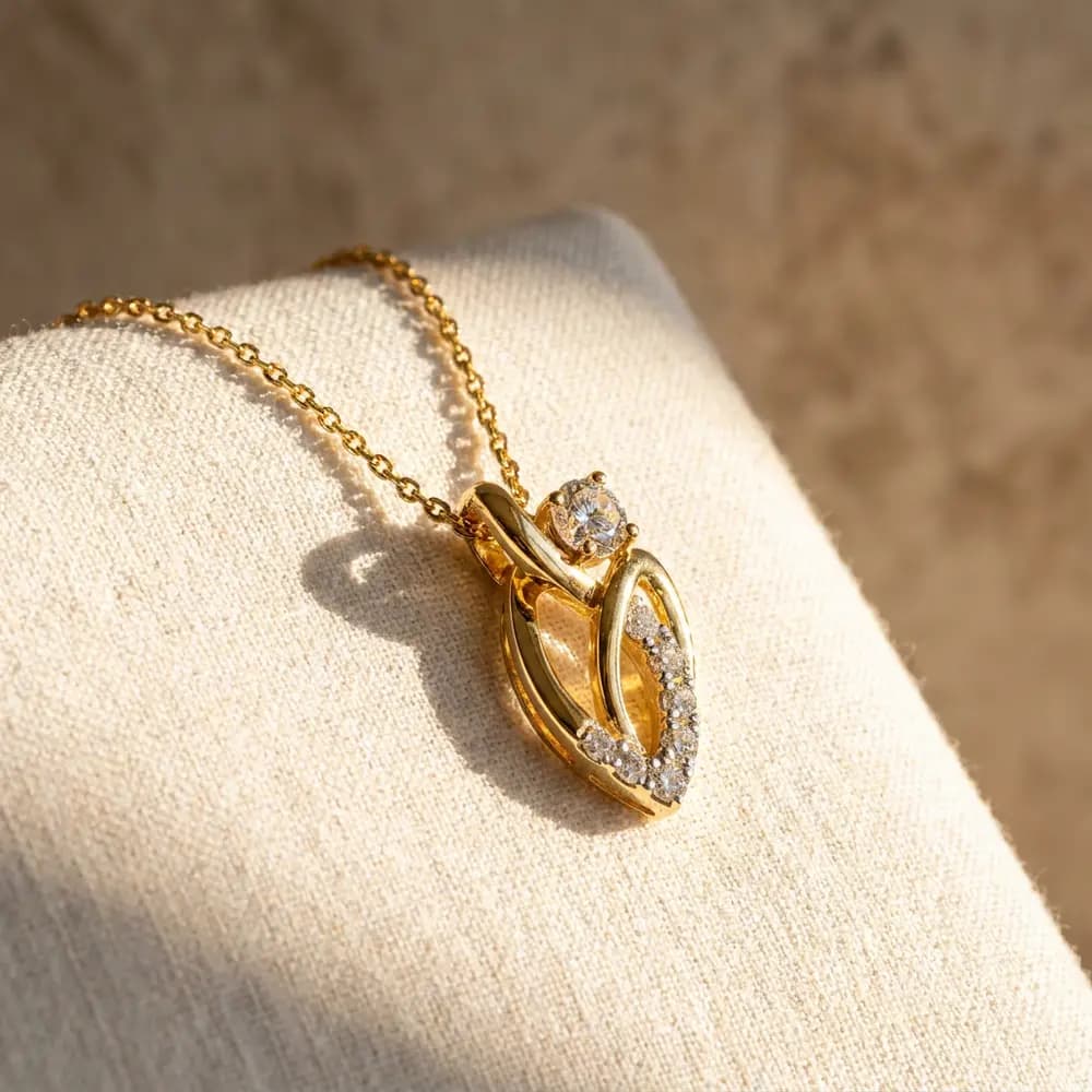 Art Deco Inspiration Lab Grown Diamond Pendant - Image 5 Art Deco Inspiration Lab Grown Diamond Pendant, view 5 of 5