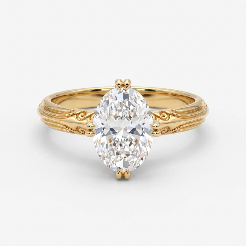 Artistic Filigree Solitaire Ring - Image 1 Artistic Filigree Solitaire Ring, view 1 of 5