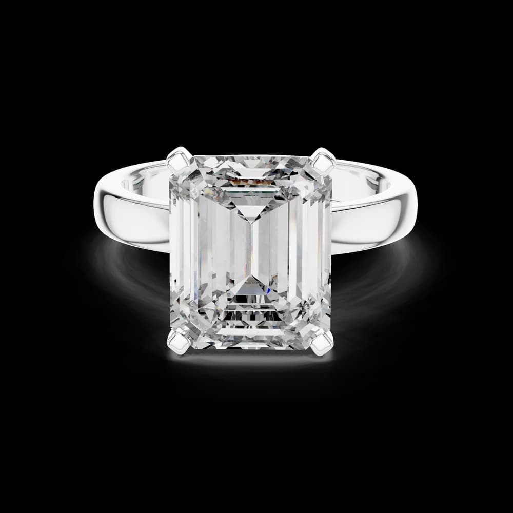 Timeless Emerald Solitaire Lab Grown Diamond Ring - Image 2 Timeless Emerald Solitaire Lab Grown Diamond Ring, view 2 of 5