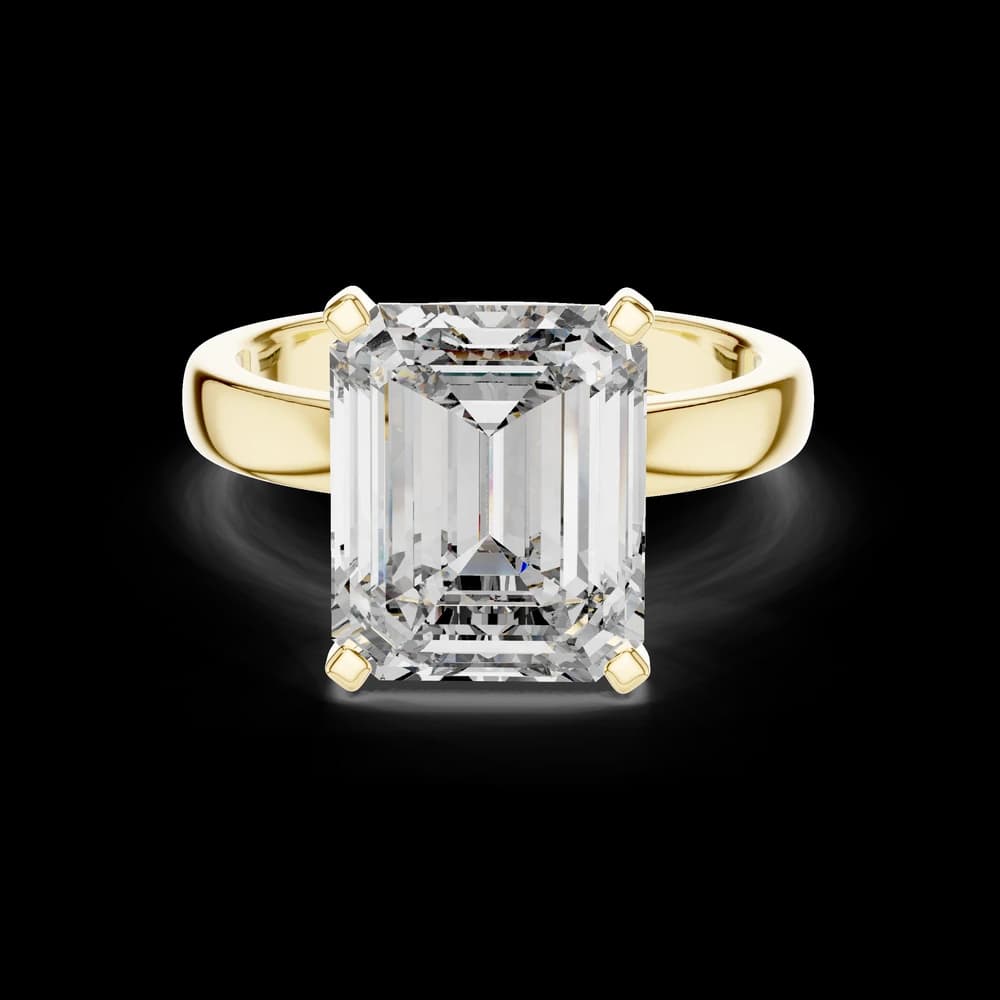 Timeless Emerald Solitaire Lab Grown Diamond Ring - Image 3 Timeless Emerald Solitaire Lab Grown Diamond Ring, view 3 of 5