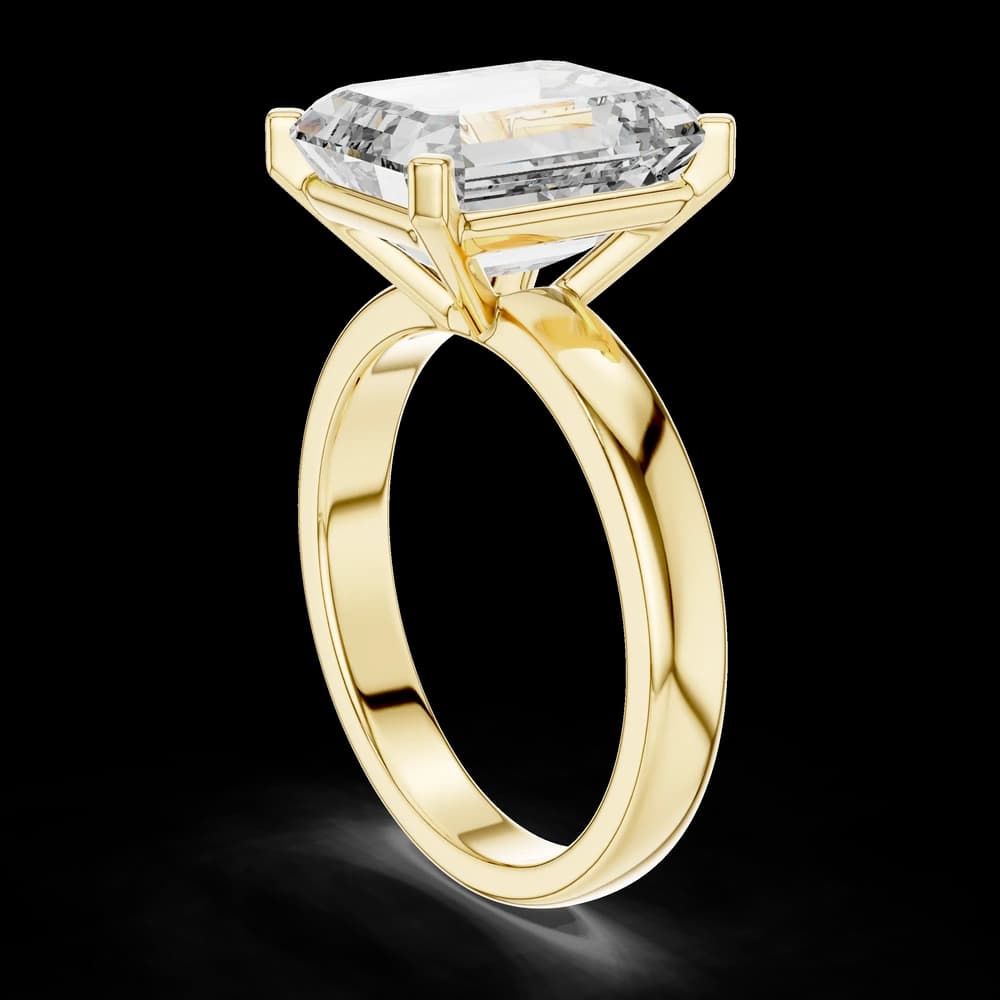 Timeless Emerald Solitaire Lab Grown Diamond Ring - Image 4 Timeless Emerald Solitaire Lab Grown Diamond Ring, view 4 of 5