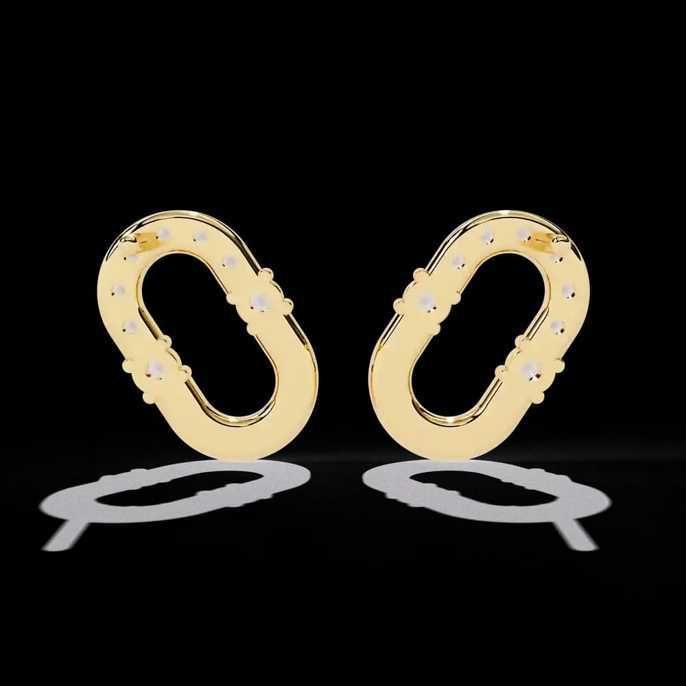 Asymmetrical Lab Grown Diamond Stud Earrings - Image 7 Asymmetrical Lab Grown Diamond Stud Earrings, view 7 of 15