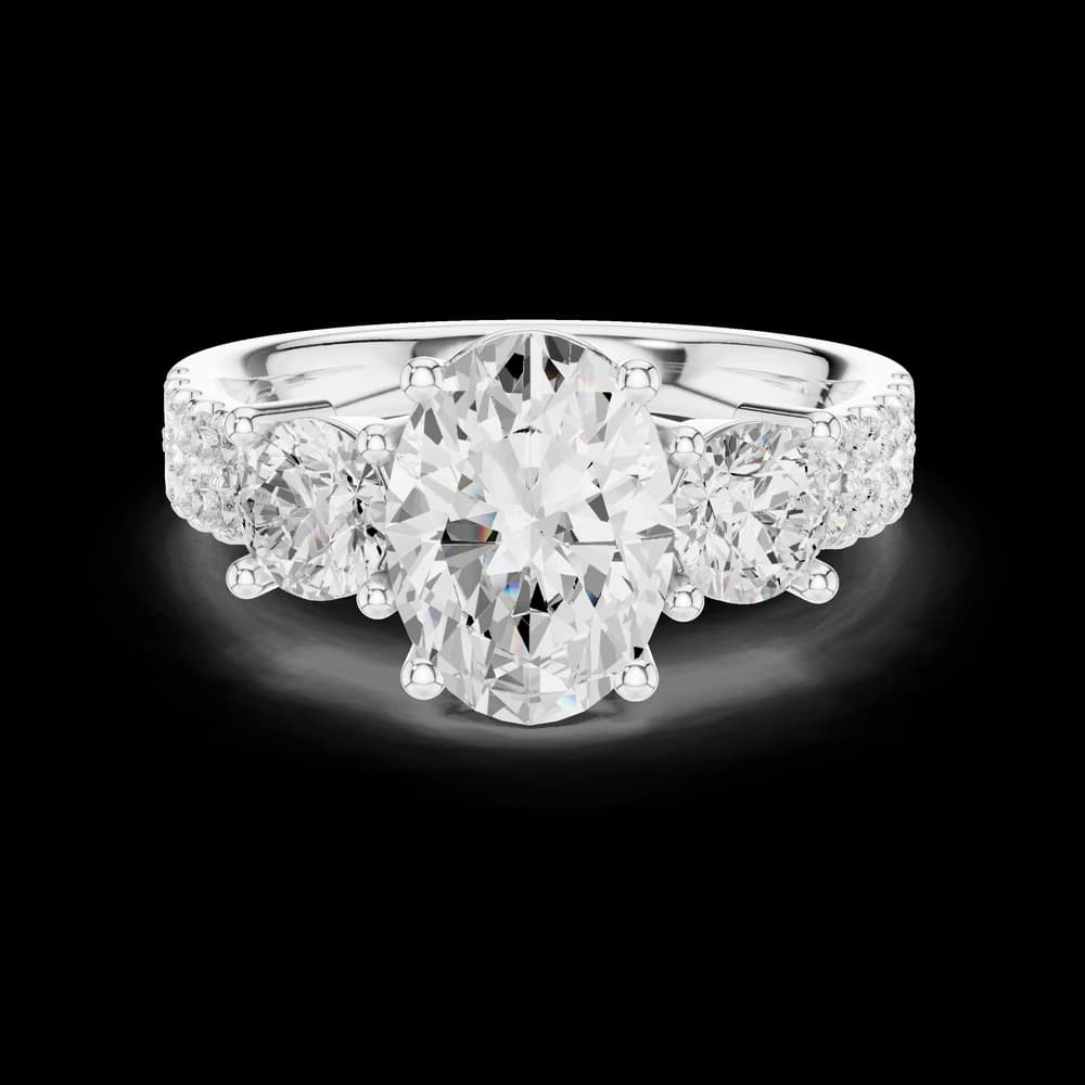 Aura Oval Shape Lab Grown Diamond Ring - Image 2 Aura Oval Shape Lab Grown Diamond Ring, view 2 of 6