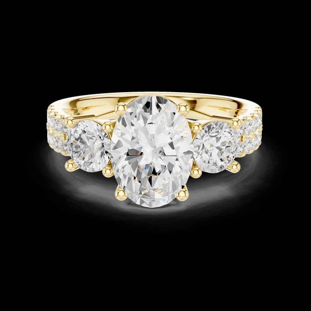 Aura Oval Shape Lab Grown Diamond Ring - Image 3 Aura Oval Shape Lab Grown Diamond Ring, view 3 of 6