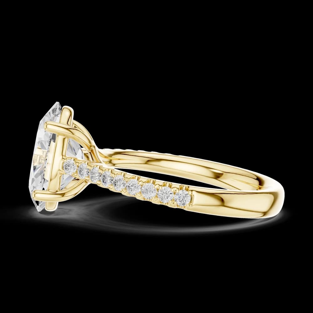 Oval Pave Accent Lab Grown Ring - Image 12 Oval Pave Accent Lab Grown Ring, view 12 of 12