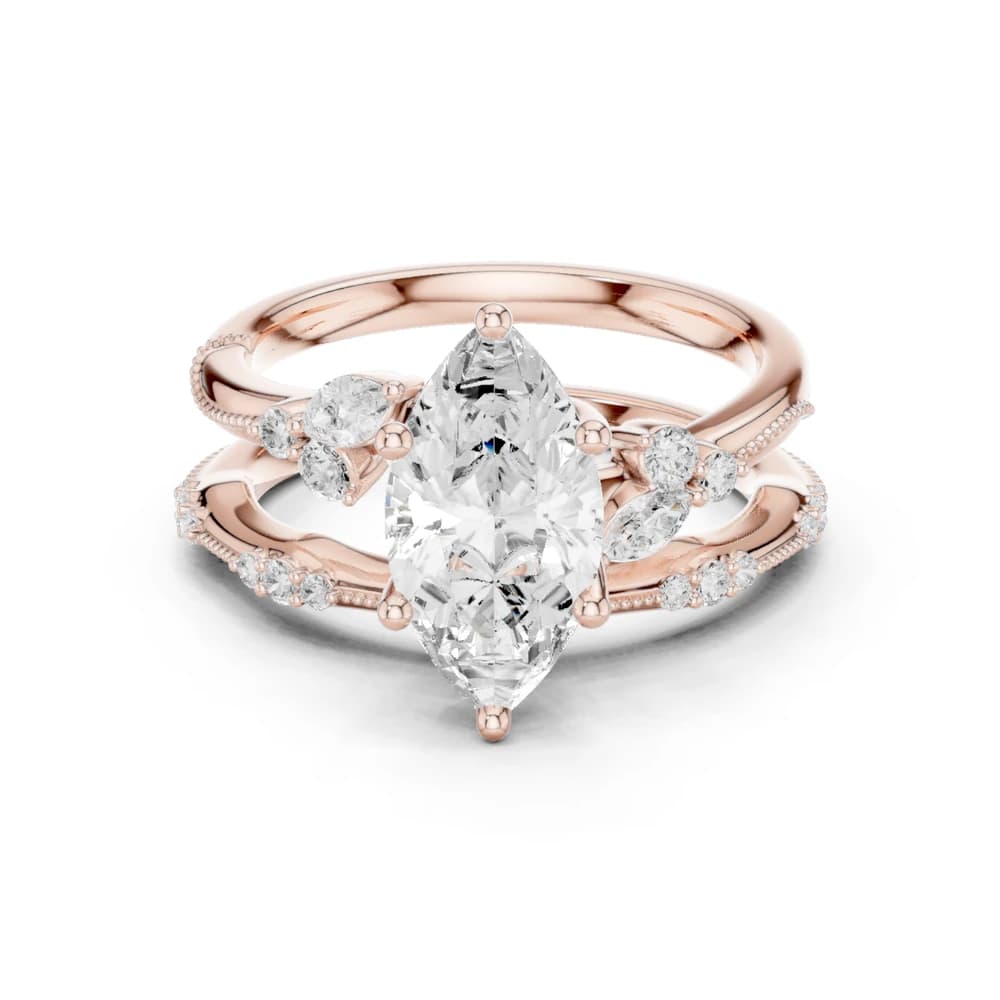 Black Nightshade Lab Grown Diamond Marquise Cut Ring - Image 1 Black Nightshade Lab Grown Diamond Marquise Cut Ring, view 1 of 10