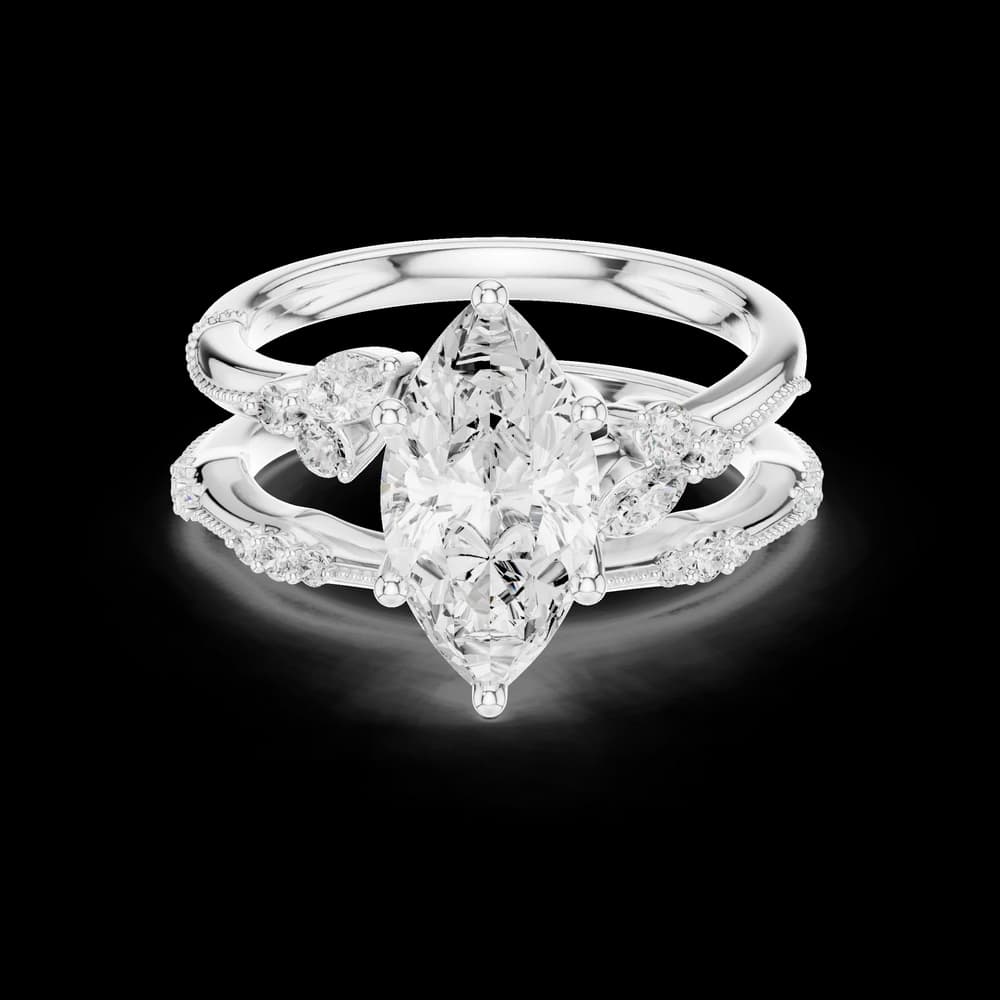 Black Nightshade Lab Grown Diamond Marquise Cut Ring - Image 5 Black Nightshade Lab Grown Diamond Marquise Cut Ring, view 5 of 10