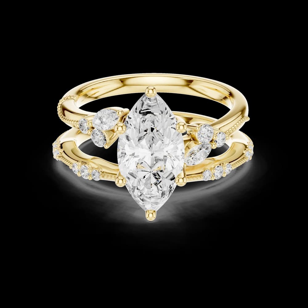 Black Nightshade Lab Grown Diamond Marquise Cut Ring - Image 6 Black Nightshade Lab Grown Diamond Marquise Cut Ring, view 6 of 10