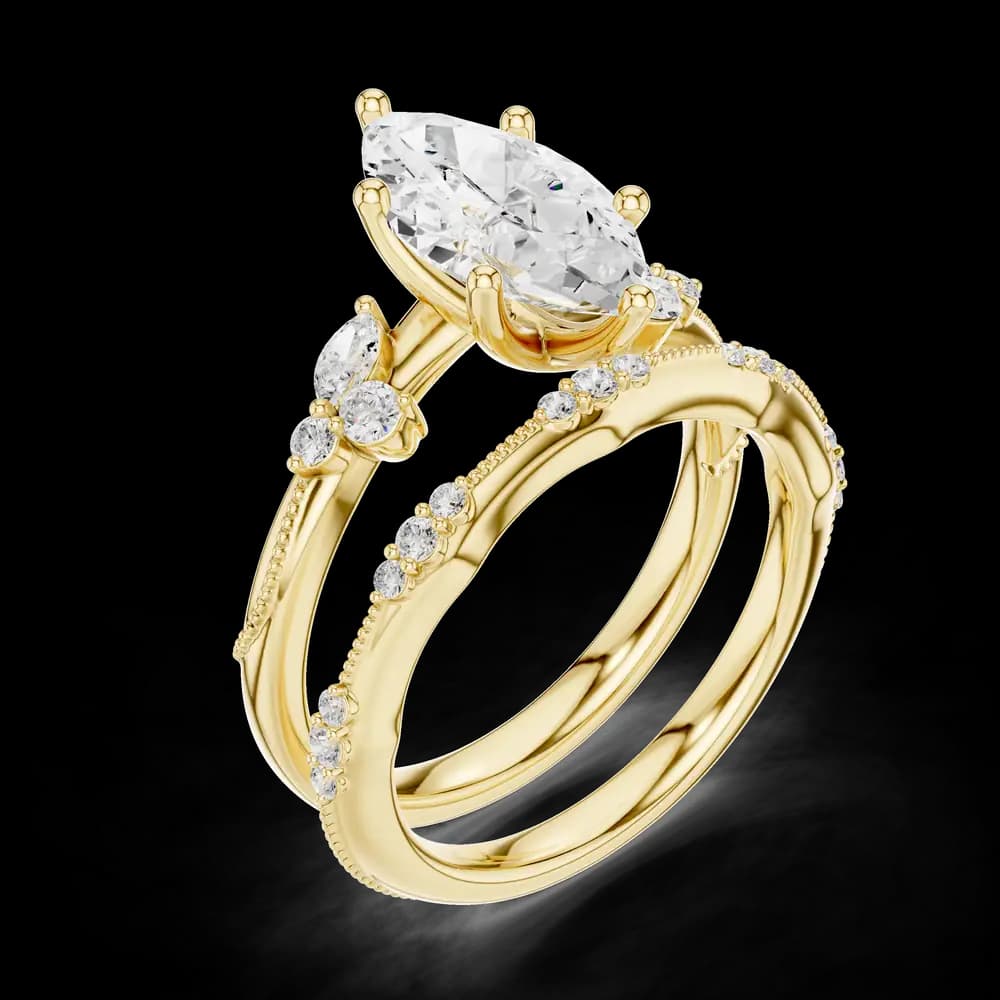 Black Nightshade Lab Grown Diamond Marquise Cut Ring - Image 8 Black Nightshade Lab Grown Diamond Marquise Cut Ring, view 8 of 10