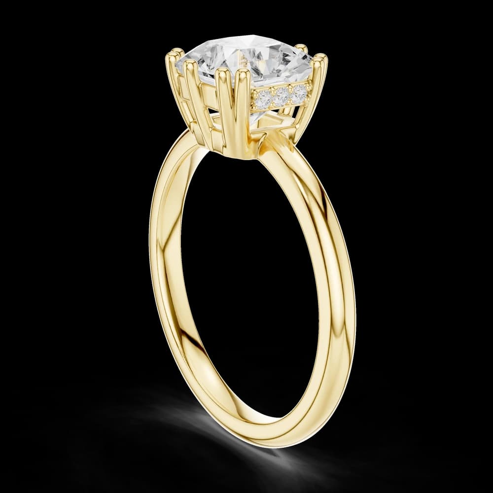 Radiant Cut Solitaire Lab Grown Diamond Ring - Image 7 Radiant Cut Solitaire Lab Grown Diamond Ring, view 7 of 9