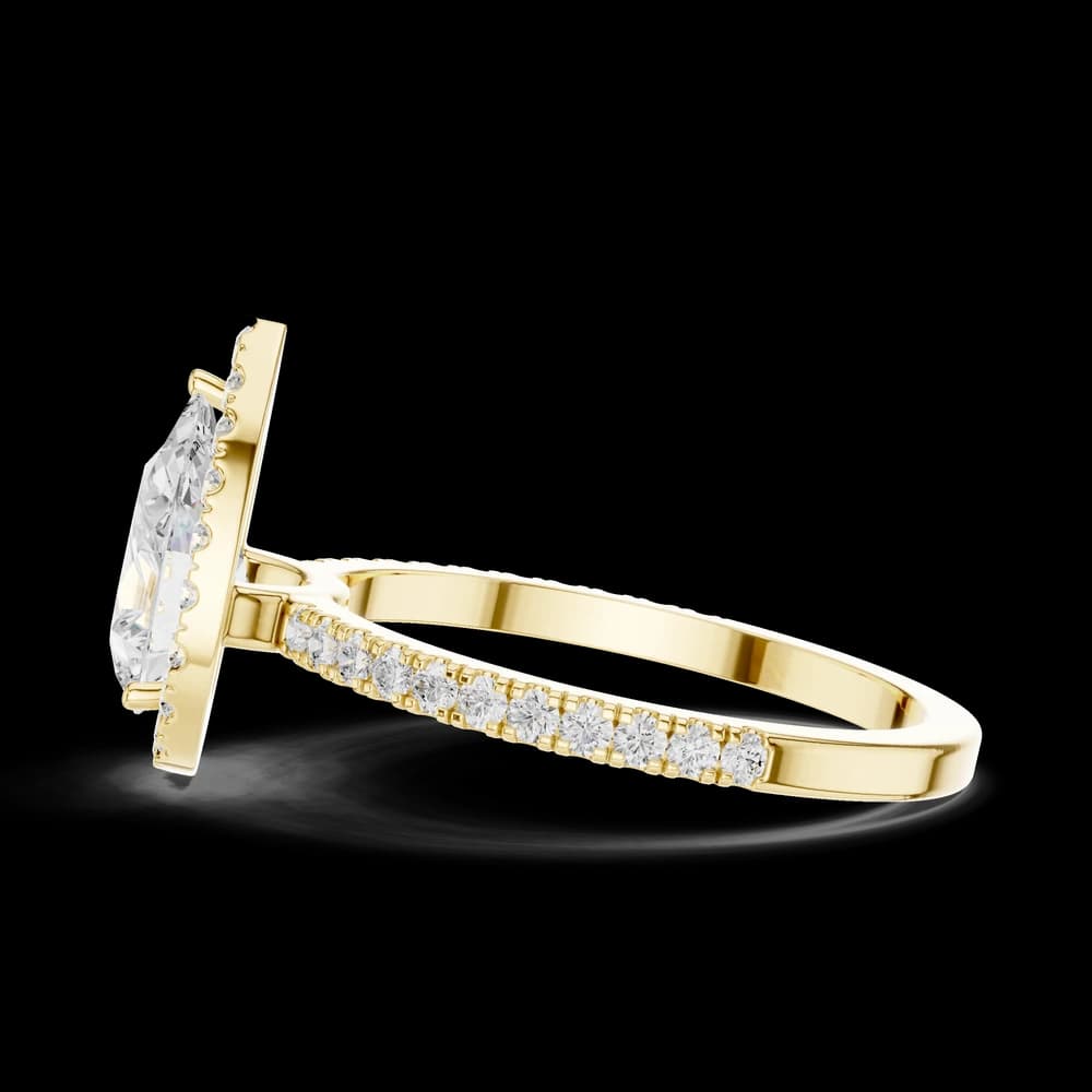 Brilliant 1 ct Pear Lab Grown Diamond Ring - Image 6 Brilliant 1 ct Pear Lab Grown Diamond Ring, view 6 of 6