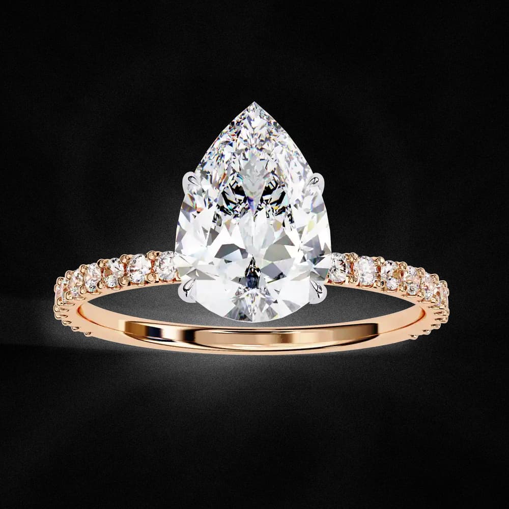 Brilliant Cut Pave Lab Grown Diamond Ring - Image 1 Brilliant Cut Pave Lab Grown Diamond Ring, view 1 of 6