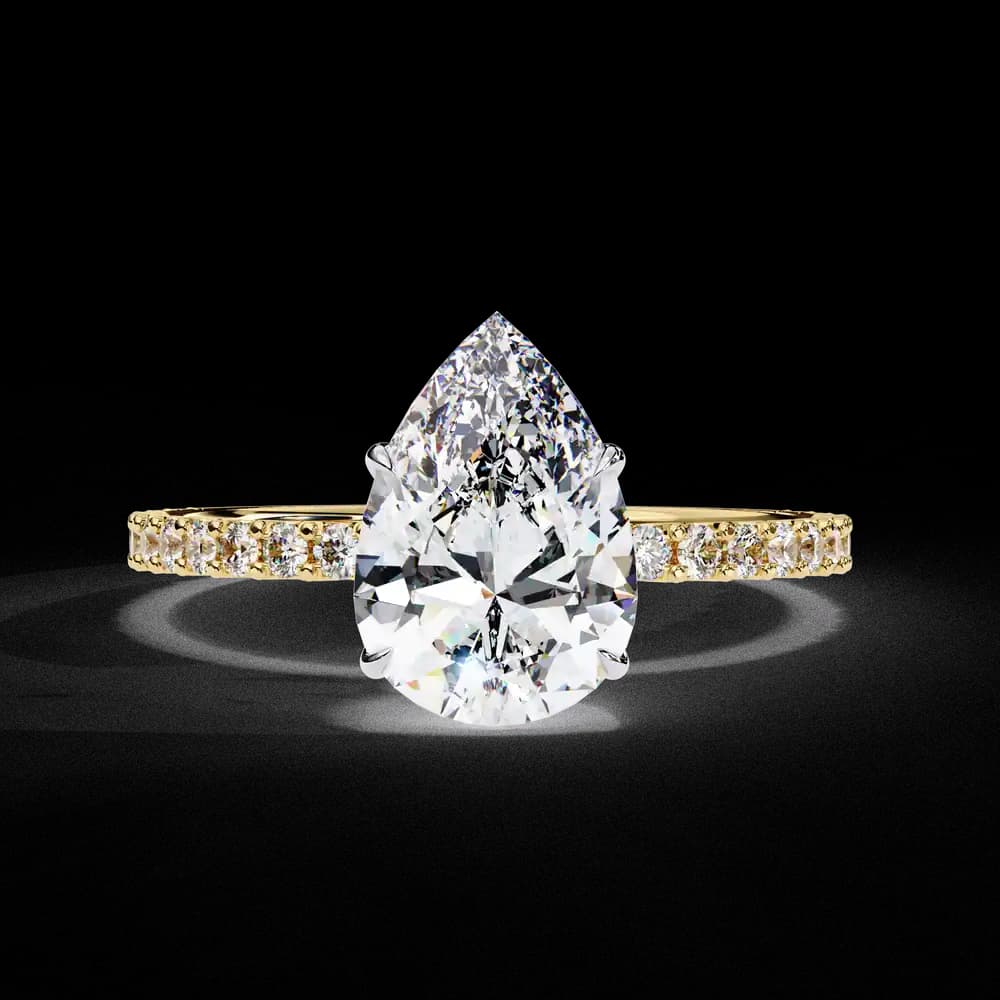 Brilliant Cut Pave Lab Grown Diamond Ring - Image 2 Brilliant Cut Pave Lab Grown Diamond Ring, view 2 of 6