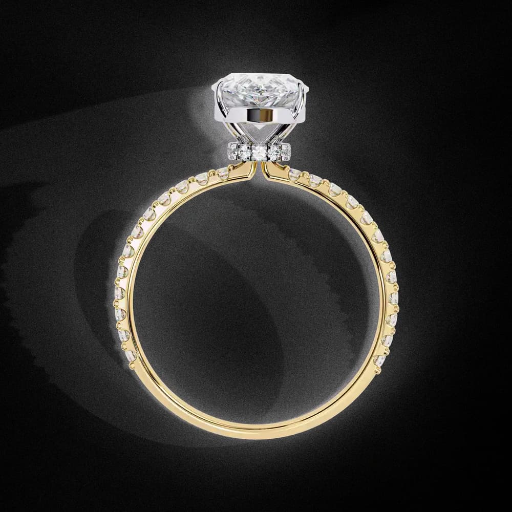 Brilliant Cut Pave Lab Grown Diamond Ring - Image 3 Brilliant Cut Pave Lab Grown Diamond Ring, view 3 of 6