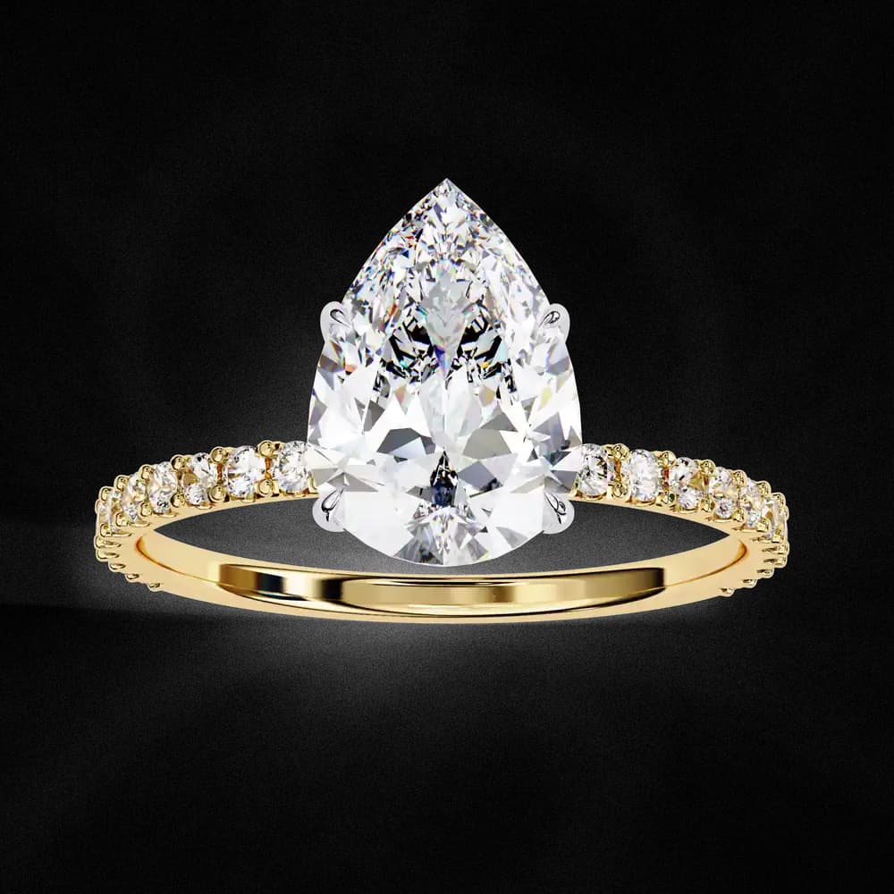 Brilliant Cut Pave Lab Grown Diamond Ring - Image 4 Brilliant Cut Pave Lab Grown Diamond Ring, view 4 of 6