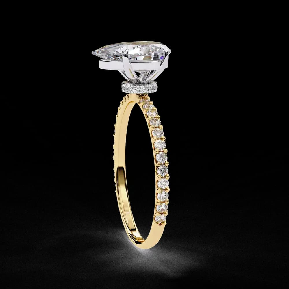 Brilliant Cut Pave Lab Grown Diamond Ring - Image 5 Brilliant Cut Pave Lab Grown Diamond Ring, view 5 of 6