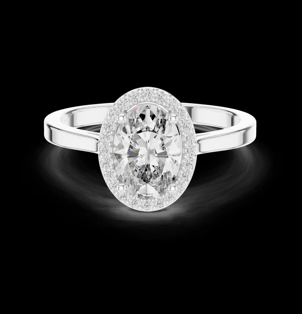 Brilliant Oval Lab Grown Diamond Ring - Image 2 Brilliant Oval Lab Grown Diamond Ring, view 2 of 5