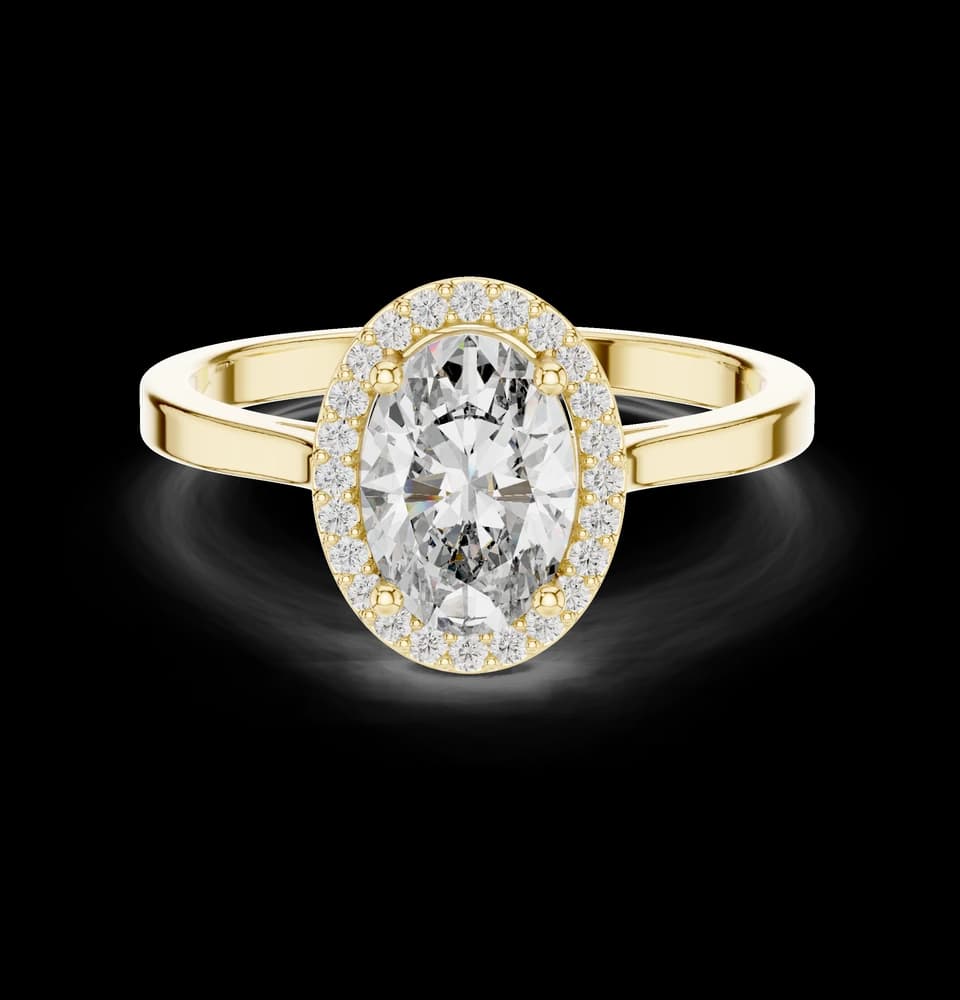 Brilliant Oval Lab Grown Diamond Ring - Image 3 Brilliant Oval Lab Grown Diamond Ring, view 3 of 5