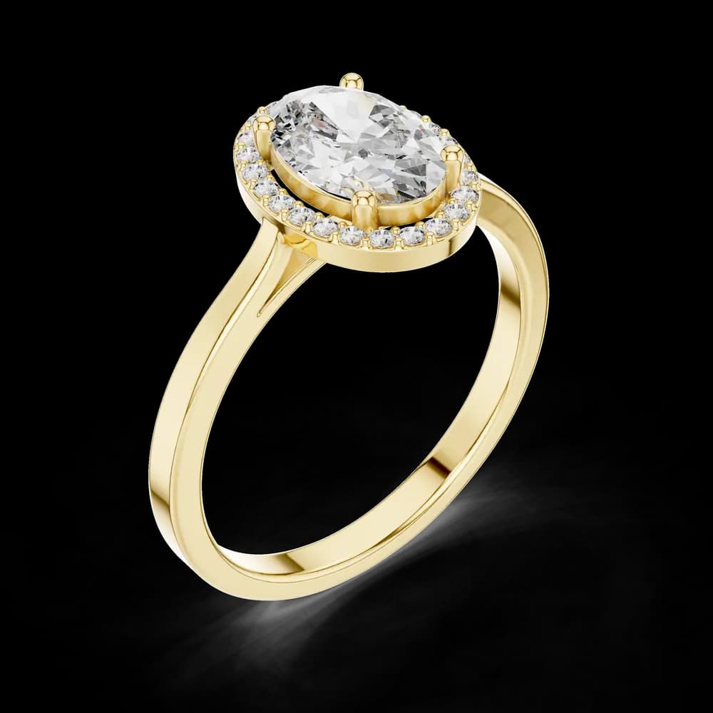 Brilliant Oval Lab Grown Diamond Ring - Image 4 Brilliant Oval Lab Grown Diamond Ring, view 4 of 5
